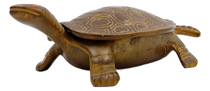 Vintage Bronze Turtle Trinket Box, 1950s