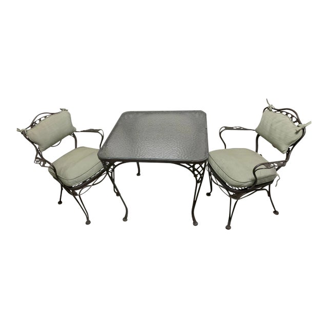 Vintage French Style Bistro Table & 2 Chairs Chairish