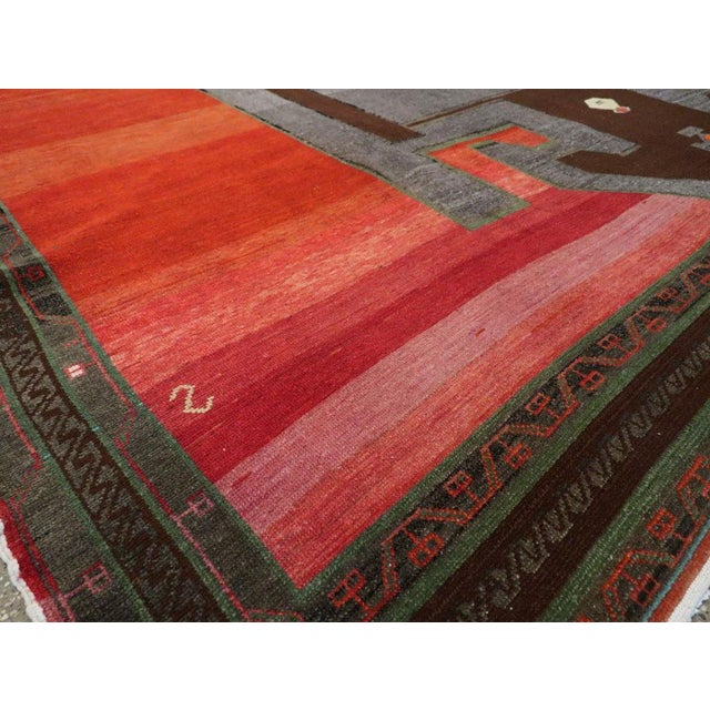 Galerie Shabab Collection Tribal Mid-20th Century Handmade Turkish Anatolian Square Room Size Carpet For Sale - Image 9 of 10