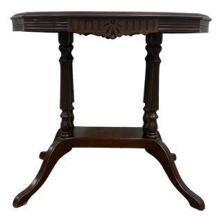 Antique Victorian Eastlake Flame Mahogany Parlor Table For Sale
