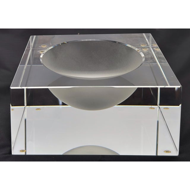 Rosenthal Studio-Line Frosted & Clear Crystal Cube Ashtray or Vide-Poche, 1970s For Sale In West Palm - Image 6 of 12