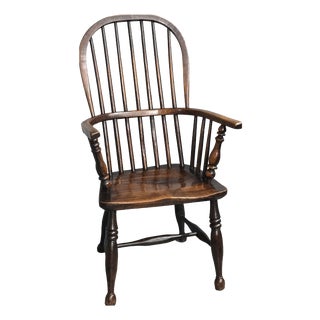 Elm Windsor Chair, 1800s For Sale