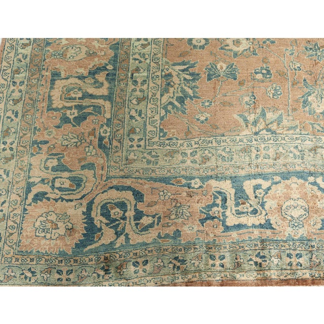 Persian Authentic Persian Tabriz Handmade Wool Rug For Sale - Image 3 of 8