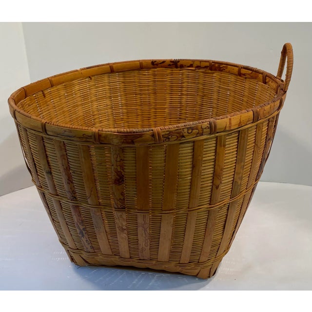 Chinese Vintage Chinese One Handled Basket For Sale - Image 3 of 7