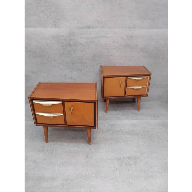 Vintage Maple Bedside Tables, 1960s, Set of 2 For Sale - Image 4 of 11