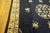 Navy Blue 1920s Classic Floral Medallion Navy Blue Background Antique Chinese Peking Rug For Sale - Image 8 of 10