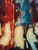 Streets of Hope 3 by Michelle Jader | Oil On Panel People walking in a city street scene. For Sale