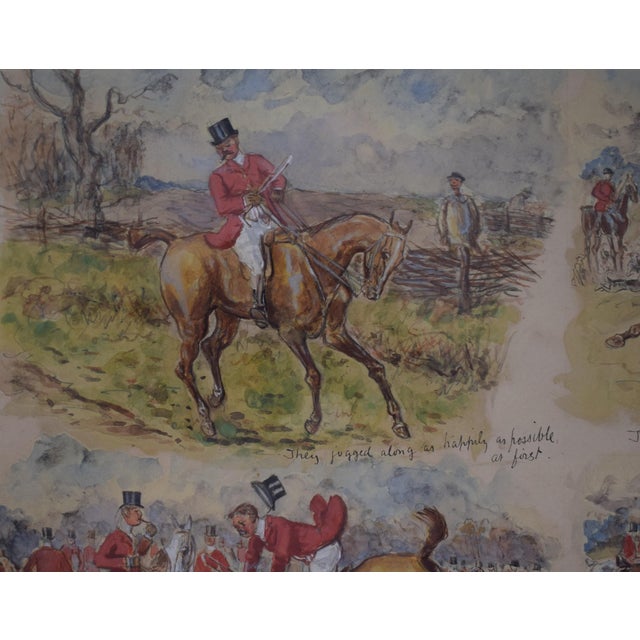 Vignette of 4 Fox Hunt Scenes Watercolour by George Finch Mason For Sale In New York - Image 6 of 9