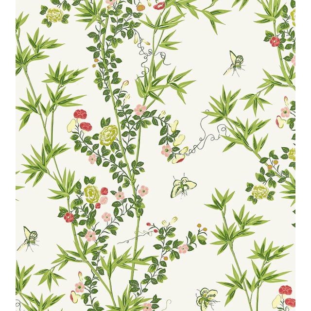 Contemporary Sample - The House of Scalamandre Jardin De Chine Wallcovering, Spring For Sale - Image 3 of 3