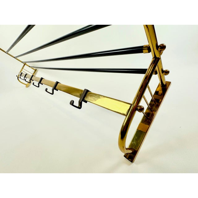 Mid-Century Modern Brass Coat and Hat Rack, 1960s For Sale - Image 13 of 18