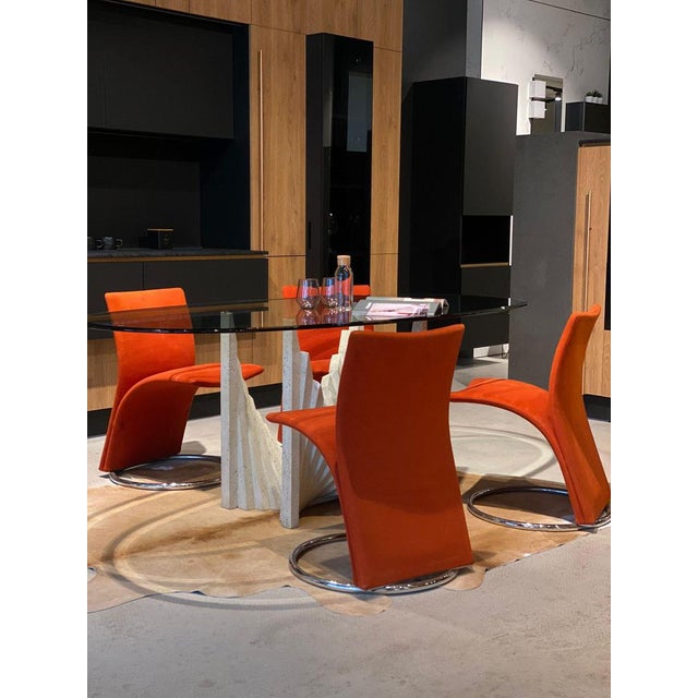 Vintage Travertine Dining Table For Sale - Image 6 of 7