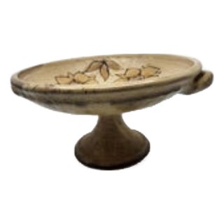 Ceramic Bowl with Floral Decoration from Vallauris, France, 1960 For Sale