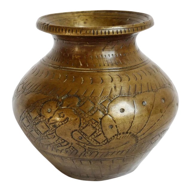 Vintage Bronze Nepal Ritual Vase For Sale