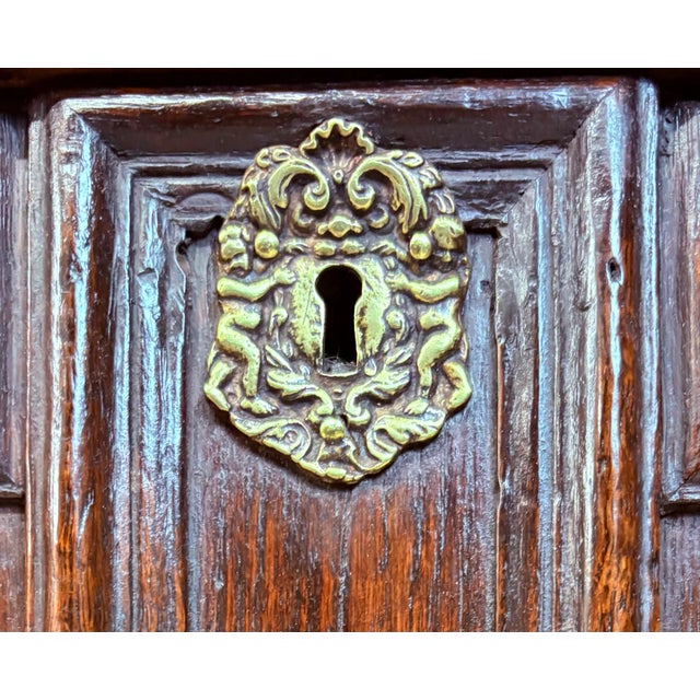 Antique Charles II Oak Chest of Drawers, 1600s For Sale - Image 3 of 9