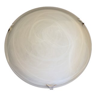 Vintage Ceiling Lamp with White Marbled Glass Shade, 2000s For Sale