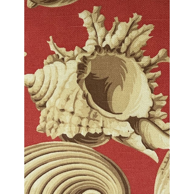 1970s Coral Sea Shell Linen Feather Down Pillows- Set of 2 For Sale - Image 4 of 4