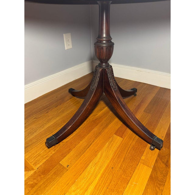 Mid 20th Century Mahogany Drum Top Quadruple-Handled Parlor Table For Sale In Boston - Image 6 of 6