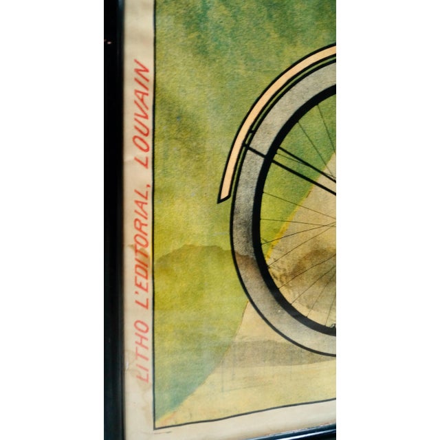 Antique French Soleil Cycles Advertising Poster For Sale - Image 5 of 7