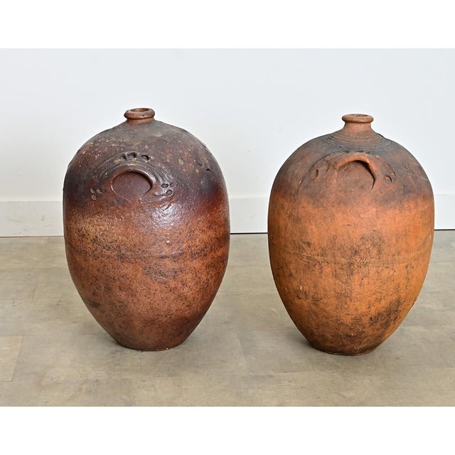 Pair of French 19th Century Massive Ceramic Olive Oil Jars For Sale - Image 18 of 18