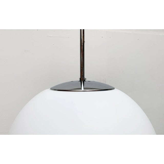 Mid-Century Modern Vintage German Space Age Glass Ball Pendant Lamp from Limburg For Sale - Image 3 of 18