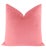 Pair of beautiful custom-made luxury royal pillows in a rose pink colorway. Meticulously handcrafted with serged interior...
