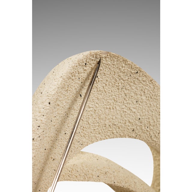 Abstract Postmodern Textured Intertwined Loop Sculpture in Stucco, Usa, C. 1980s For Sale - Image 16 of 17