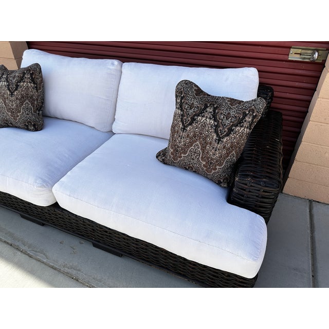 Ralph Lauren Woven Rattan Sofa Chairish