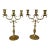 Vintage Pair of Baldwin Brass French Chateau Candelabra For Sale