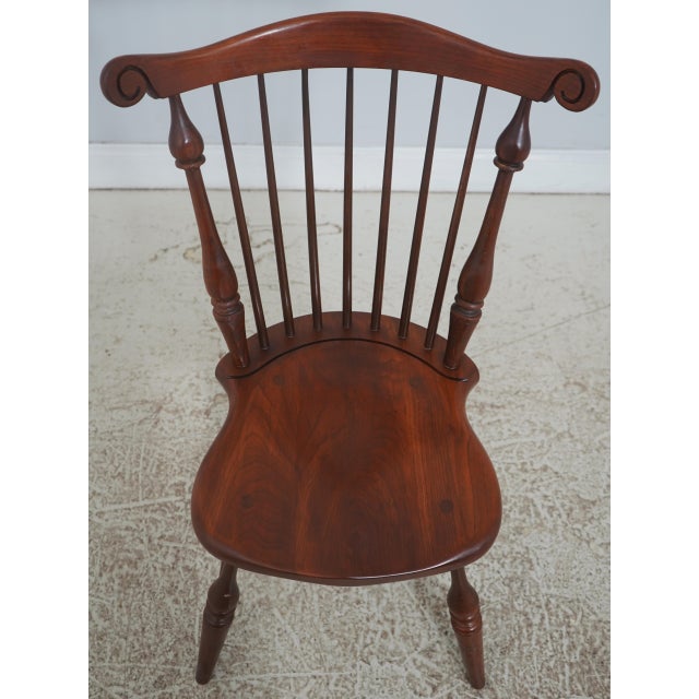 Age: Approx: 30 Years Old Details: Colonial Reproductions Cherry Shapely Seats High Quality Construction Fan Back Windsor...