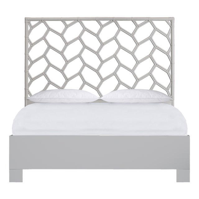 Silas Platform Bed Queen - Light Gray For Sale