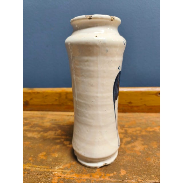 Ceramic Large 18th Century Italian Ceramic Apothecary Jars, 1760s, Set of 2 For Sale - Image 7 of 18