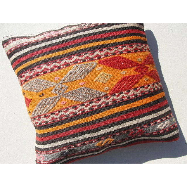 Art Deco Contemporary Pillow Cover Made From Kilim Rug For Sale - Image 3 of 6
