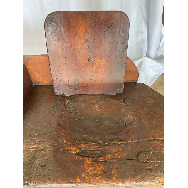Antique 1800's Farmhouse Bench/Table For Sale - Image 10 of 17