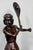 Mid-Century Modern Mid 20th Century Mid Century Modern Solid Cast Brass Tennis Player Statue – Antiqued Patinated Brass Female Athlete Sculpture - Unsigned For Sale - Image 3 of 10