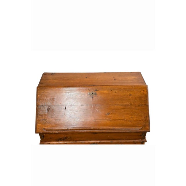 Baroque 18th Century Dutch Bombe Slant Front Secretary Desk in Pine For Sale - Image 3 of 10