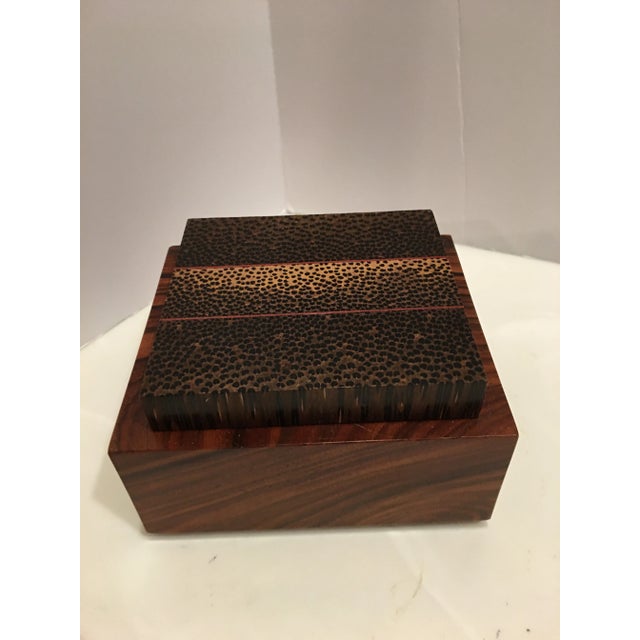 Jeffrey Seaton Signature Series Black Palm & Cocobolo Wood Box For Sale - Image 9 of 9