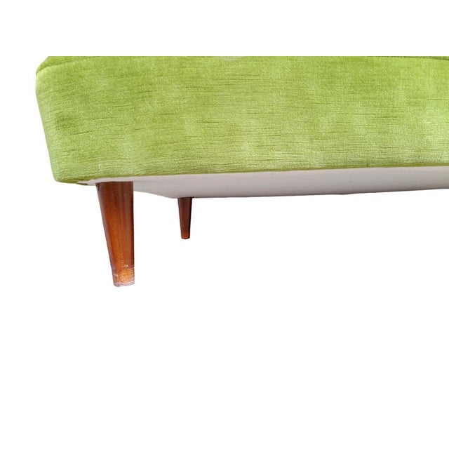 Vintage Italian Two-Seater Sofa in Green Velvet, 1960s For Sale - Image 9 of 11