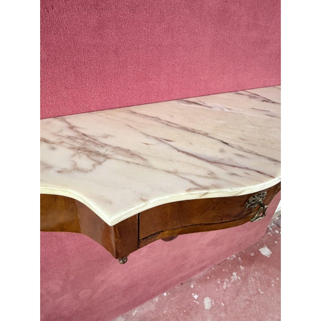 Mid-Century Modern Mid-Century Modern Italian Console Table with Marble Top, 1950s For Sale - Image 3 of 5