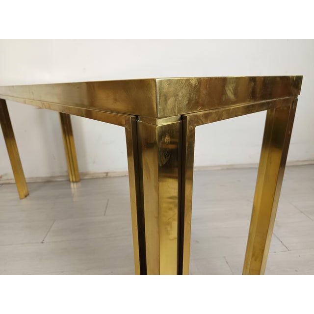 Gold-Plated Brass Console Table by Liwans, 1970s For Sale - Image 4 of 18