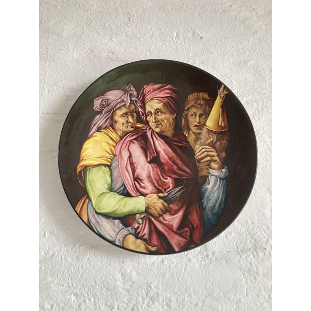 The plate is in excellent condition, completely intact, with no cracks or chips. This piece has an attribution mark, I am...