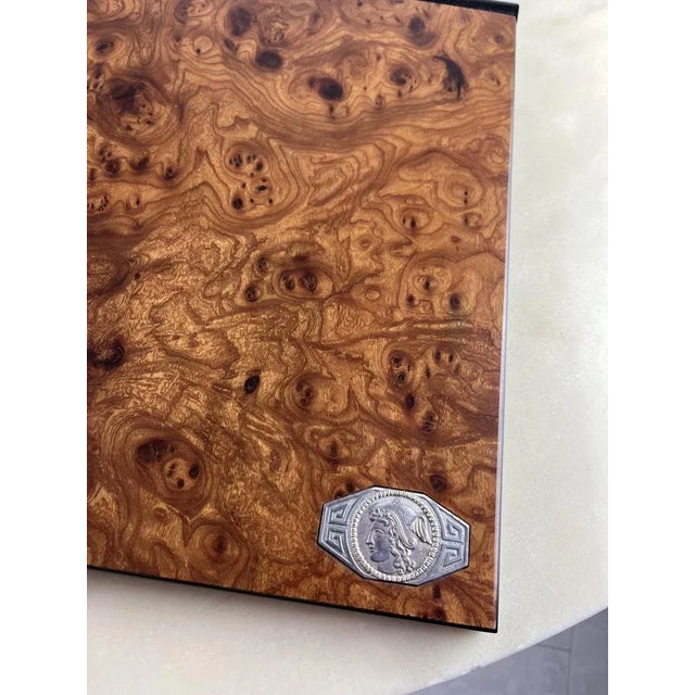 Walnut, silver and crystal desk set, Italy, 80s Given to my grandfather and never used. Small signs of the time. Set now...