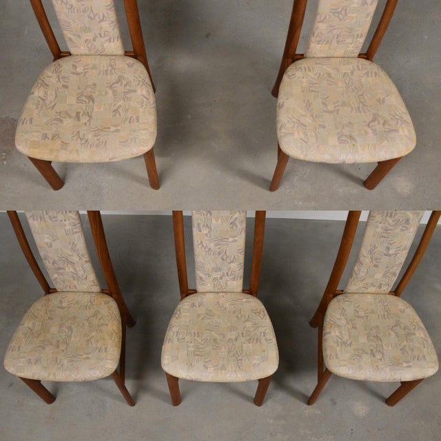 Mid-Century Modern Danish Modern Teak Dining Chairs by Skovby - Set of 5 For Sale - Image 3 of 8