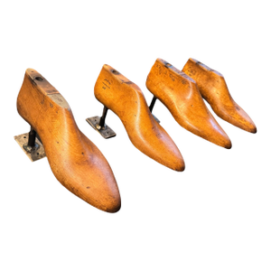 Custom Wall Hooks Made From Vintage Cobbler Shoe Forms, Set of 4