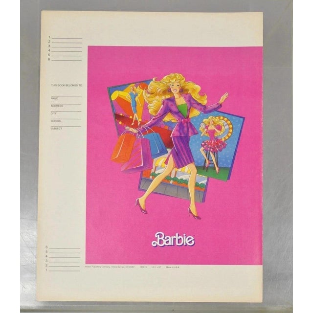 Vintage 1989 Barbie Mattel Original Pink Paper Book Covers Nos - Many Available For Sale In Philadelphia - Image 6 of 12