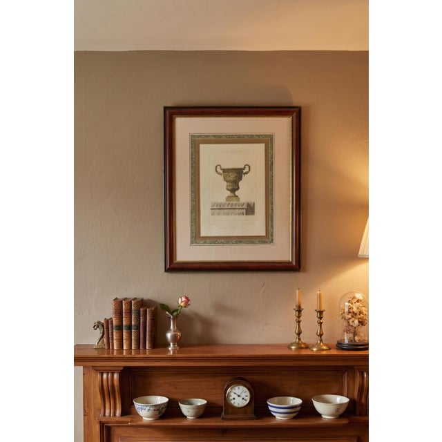 Louis XIV Style Vase, Versailles Neptune Basin, Lithograph, 1960s, Framed For Sale - Image 3 of 14
