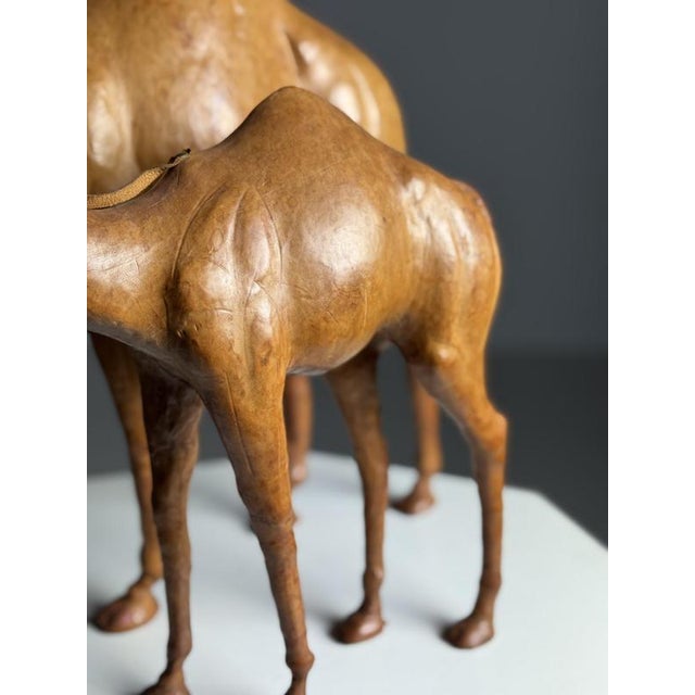 Leather Decorative Statues of Dromedaries, Set of 2 For Sale - Image 13 of 17