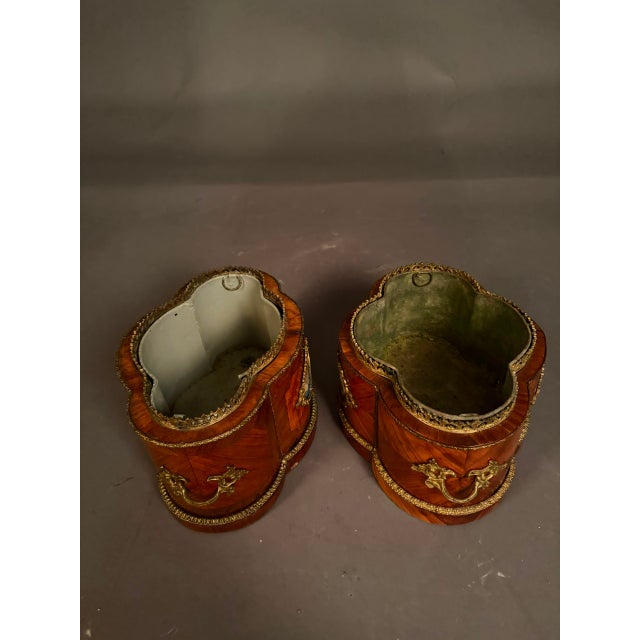 French Pair of Louis XV Style French Jardinières, Circa 1890 For Sale - Image 3 of 15