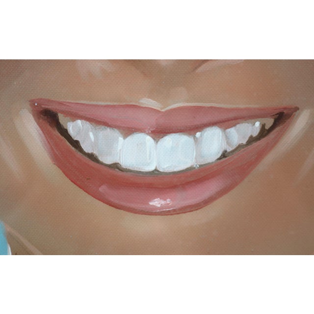 Blue Vincenzo Fabiani, Untitled, 1980s, Oil on Canvas, Framed For Sale - Image 8 of 15