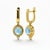 Modern Vintage Inspired Blue Topaz and Colorless Topaz Drop Earrings Silver, Gold, A Pair For Sale - Image 3 of 6