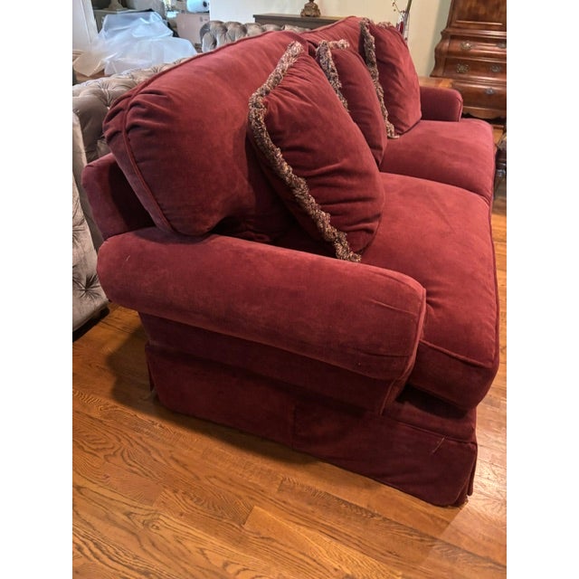 2010s Contemporary Velvet Sofa For Sale - Image 5 of 8